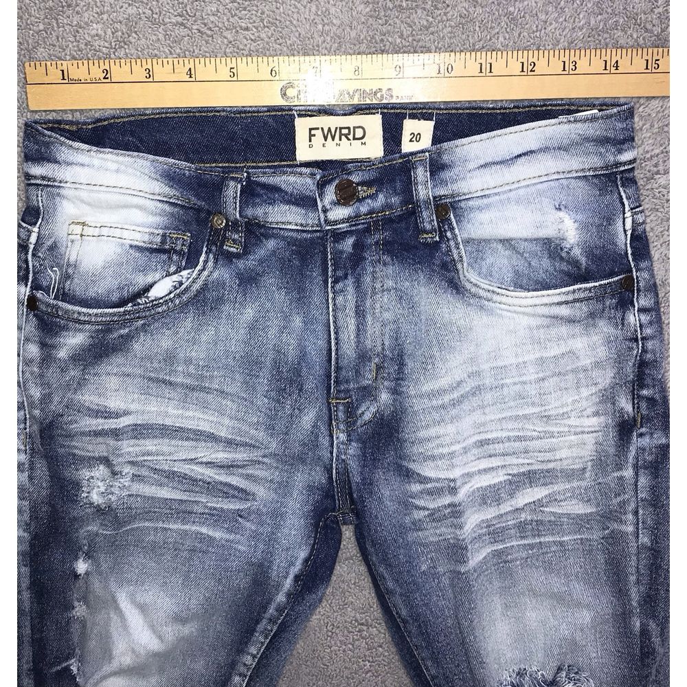 Kids Fwrd Denim Jeans 29x30 Cotton Blend Stretch Distressed Size 20 — image 7 of 8